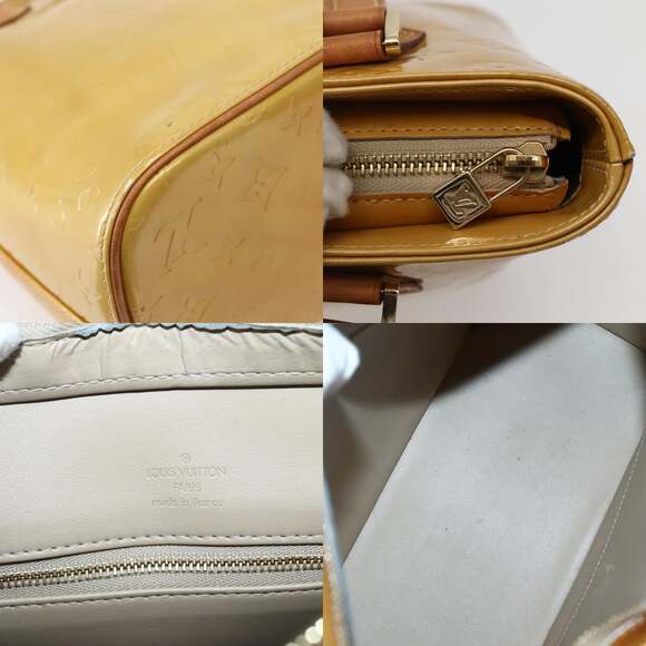 LOUIS VUITTON Monogram Vernis Houston Hand Bag Beige M91004 - Picture 11 of 13